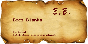 Bocz Blanka névjegykártya
