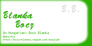 blanka bocz business card